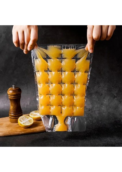 20 Adet Buz Küpü Kalıp Tek Kullanımlık Taşınabilir Kendinden Sızdırmaz Buz Küpü Çantası Şeffaf Hızlı Dondurucu Buz Yapma Kalıp Çantası Mutfak Bar Araçları (Yurt Dışından) modelleri
