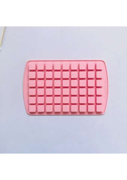 011PINK 54 Izgaralar Mini Kare Küp Silikon Buz Küpü Kalıp Buz Kalıp Bar Pub Şarap Buz Blokları Makinesi Çikolata Şeker Puding Pişirme Kalıp (Yurt Dışından)