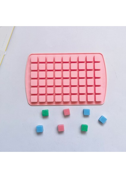 011PINK 54 Izgaralar Mini Kare Küp Silikon Buz Küpü Kalıp Buz Kalıp Bar Pub Şarap Buz Blokları Makinesi Çikolata Şeker Puding Pişirme Kalıp (Yurt Dışından)