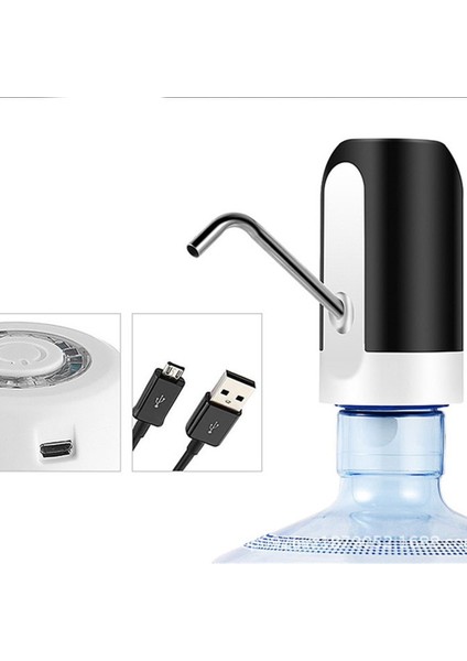 Siyah Taşınabilir Ev Aletleri Elektrikli Mini Namlulu Su Sebili Su Şişesi Pompası USB Şarj Otomatik Su Sebili Cihazı (Yurt Dışından) fırsatları