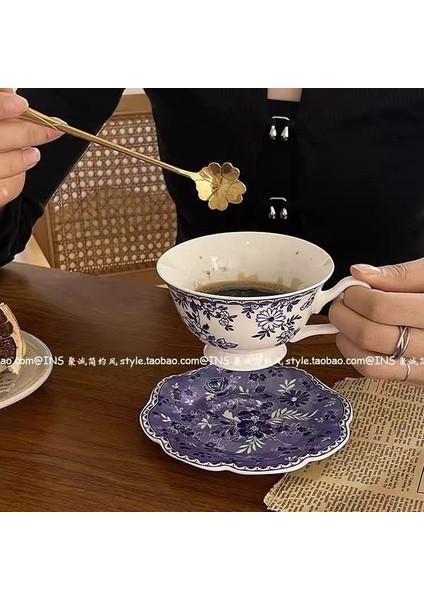 Fincan ve Tabak 200ML Porselen Espresso Kahve Fincanları Orijinal Kahvaltı Güzel Kahve Kupaları Hizmetleri Ingiliz Çay Seti Tazas Ceramica Kahve Fincanı Seti (Yurt Dışından)