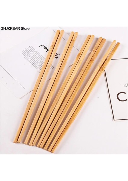 5 Çift 5 Çift Doğal Ahşap Bambu Çubuklarını Cilasız Sağlık Balmumu Sofra Yemek Takımı Uzunluğu: 24 cm (Yurt Dışından) modelleri