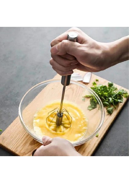 12IN El Hareketi Ev Paslanmaz Çelik Yarı Otomatik Yumurta Çırpıcı Basın ve Döndürün Manuel Yumurta Çırpıcı Yumurta Krem El Çırpıcı Yumurtaları Hızla Yendi (Yurt Dışından) indirimleri