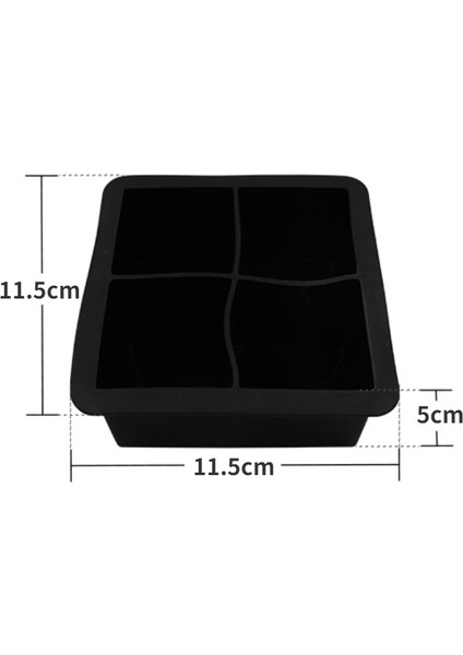 Green-4 Izgaralar 4 Izgaralar Kapaksız Buz Küpü Kalıp Silikon Buz Yapıcı Viski Kokteyl Brendi Için Buz Kalıbı Büyük Cubitera Buz Tepsisi Buz Küpü Kalıp (Yurt Dışından) modelleri