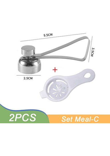 Set Yemek-C 304 Metal Yumurta Makas Yumurta Kabuğu Açacağı Yumurta Kabuğu Kesici Çift Kafa Yumurta Topper Kabuk Açıcı Haşlanmış Çiğ Yumurta Yaratıcı Mutfak Aletleri (Yurt Dışından) fiyatları