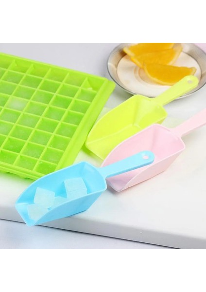 Pembe 1 Adet Mini Plastik Buz Küreği Mutfak Un Gıda Şeker Dondurma Kepçe Tatlı Pelles Bonbons Fasulye Kepçe Parti Büfe Araçları (Yurt Dışından)