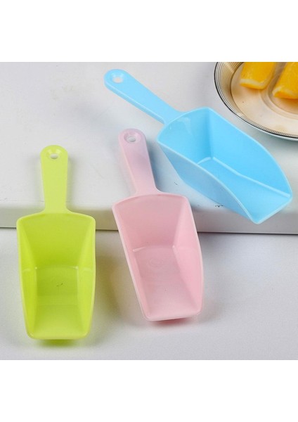Pembe 1 Adet Mini Plastik Buz Küreği Mutfak Un Gıda Şeker Dondurma Kepçe Tatlı Pelles Bonbons Fasulye Kepçe Parti Büfe Araçları (Yurt Dışından)