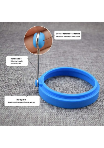 Mavi Yeni Silikon Kızarmış Yumurta Gözleme Halkası Omlet Kızarmış Yumurta Yuvarlak Yumurta Kalıp Pişirme Kahvaltı Kızartma Tavası Fırın Mutfak Aletleri (Yurt Dışından) fırsatları