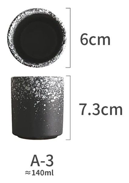 A-3-140ML Rux Atölye 140ML 185ML Japon Tarzı Çay Fincanı Su Bardağı Kumtaşın Seramik El-Boyalı Kungfu Çay Fincanı Mutfağı Drinkware (Yurt Dışından)