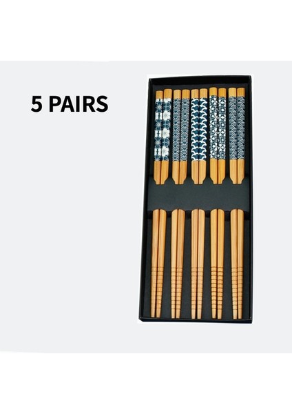 5 Paırs-S 5 Pairs El Yapımı Bambu Çubuklarını Japon Tarzı Doğal Ahşap Kedi Çiçek Baskı Çok Renkli Ahşap Çubuklarını Suşi Gıda Araçları (Yurt Dışından) fiyatları