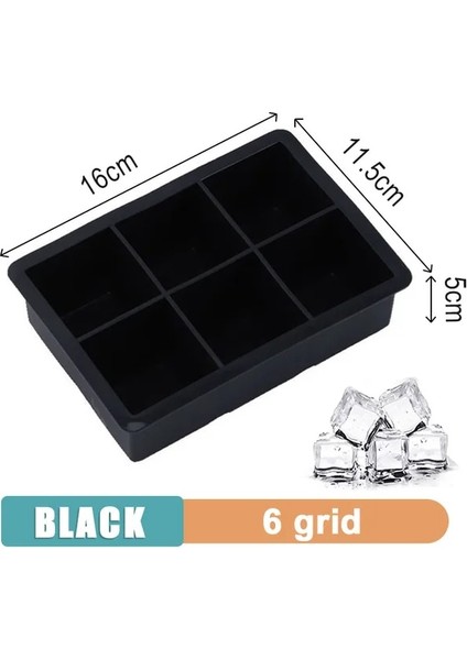6 Gıirds Kapaksız 1 Pc 4/6/8/15 Izgara Büyük Buz Kalıbı Kalıp Dev Jumbo Büyük Gıda Sınıfı Silikon Buz Küpü Kare Tepsi Kalıp Dıy Buz Yapım Makinesi Buz Küpü Tepsi (Yurt Dışından)
