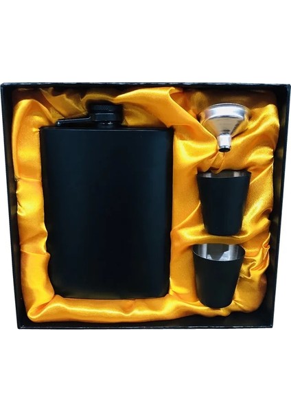 Set-9 8 Oz 18/8 Paslanmaz Çelik Votka Bardağı Viski Şişesi Cep Şişesi Hediye Kutu Seti Yeni Siyah Bardak ile Alkol Huni Likör Flagon (Yurt Dışından) fiyatları