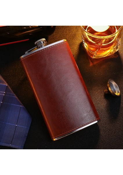 Auburn Gennıssy 12 Oz Cep Şişesi 18/8 Paslanmaz Çelik Taşınabilir Paslanmaz Çelik Şişeler Flagon Viski Karaf Deri Kapak Şişe Huni (Yurt Dışından) fiyatları