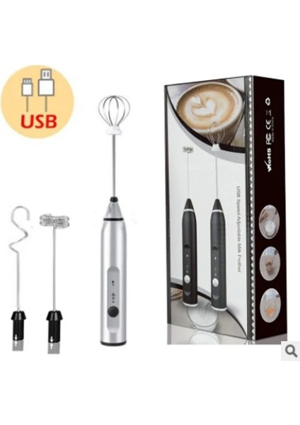 Şerit Kablosuz Süt Köpürtücüler Elektrikli El Blenderi USB ile Elektrikli Mini Kahve Makinesi Kahve Cappuccino Krema Için Çırpma Karıştırıcı (Yurt Dışından)