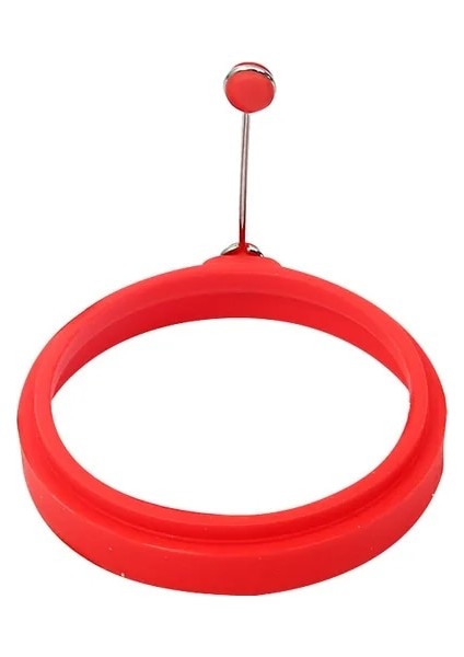 Yuvarlak Kırmızı 1 Pc Silikon Yumurta Kalıp Yapışmaz Yumurta Pişirme Halkası Pişmiş Yumurta Formu Kolları Krep Yapımcısı Kalıpları Kahvaltı Sandviç Ocak (Yurt Dışından)
