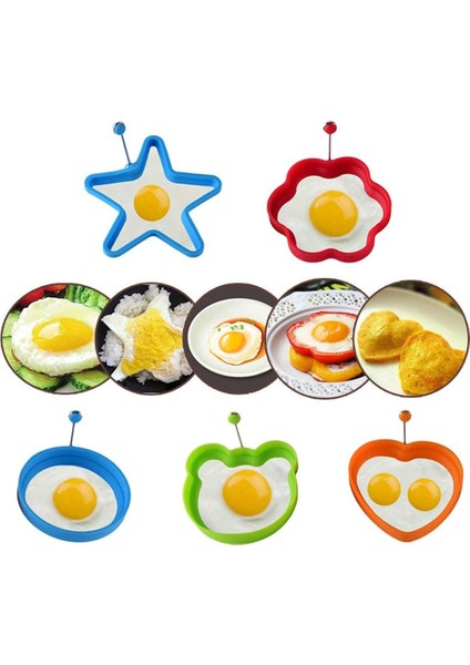 Yuvarlak Kırmızı 1 Pc Silikon Yumurta Kalıp Yapışmaz Yumurta Pişirme Halkası Pişmiş Yumurta Formu Kolları Krep Yapımcısı Kalıpları Kahvaltı Sandviç Ocak (Yurt Dışından) fiyatları