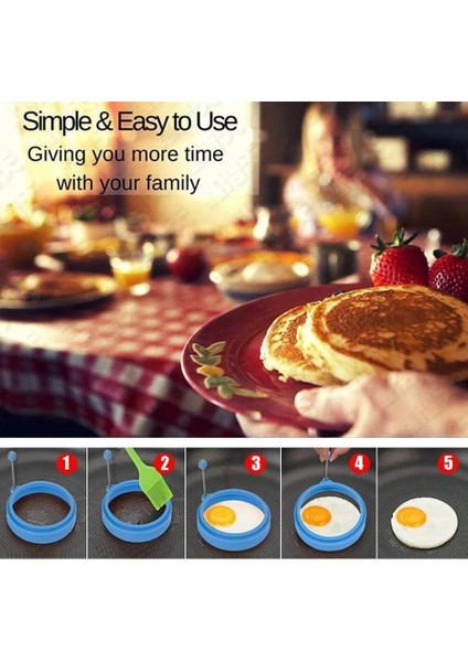 Yuvarlak Kırmızı 1 Pc Silikon Yumurta Kalıp Yapışmaz Yumurta Pişirme Halkası Pişmiş Yumurta Formu Kolları Krep Yapımcısı Kalıpları Kahvaltı Sandviç Ocak (Yurt Dışından) fırsatları