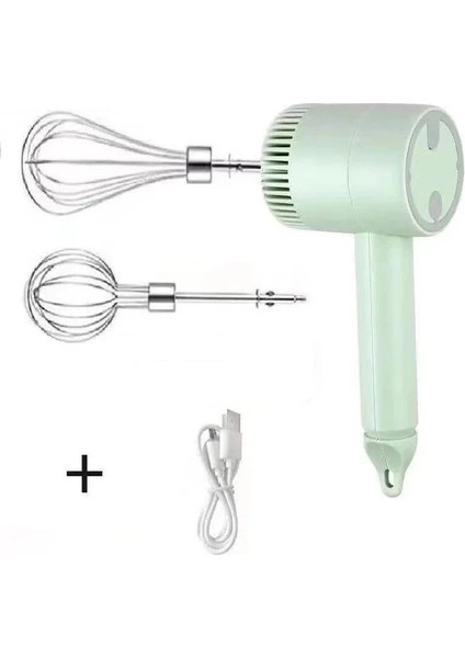 Yeşil Parçalayıcı Yok 3 Hızlı Kablosuz Mikser Yumurta Çırpıcı Elektrikli El Taşınabilir Kek Pişirme Için Çırpma Çok Fonksiyonlu Mini Mutfak Robotu Thermomix (Yurt Dışından)
