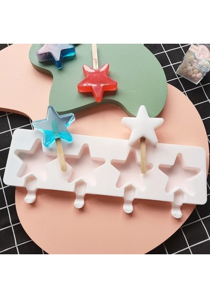 4 Kaviteler Yıldız Noel Ağacı Dondurma Silikon Kalıp Tavşan Popsicle Ananas Buz Küpü Tepsi Puding Kalıp Hediyeler Mutfak Aracı (Yurt Dışından)