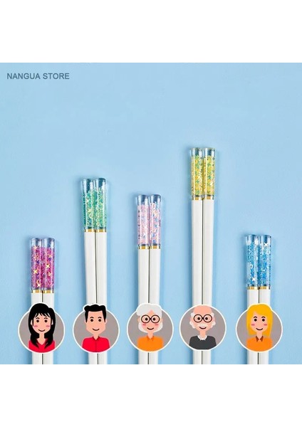 1 ÇIFT-LVSE-24CM 1 Çift Parlak Yıldız High-End Yemek Çubukları 24CM Gıda Sınıfı Plastik Pet Yüksek Sıcaklığa Dayanıklı Kaymaz Gıda Çubuğu Neme Dayanıklı (Yurt Dışından) modelleri