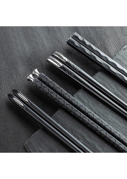E-5pairs 5pairs Plastik Yeniden Kullanılabilir Kaymaz Çubuk Gıda Suşi Lazer Gravür Çubuklarını Mutfak Aile Çubuklarını (Yurt Dışından)