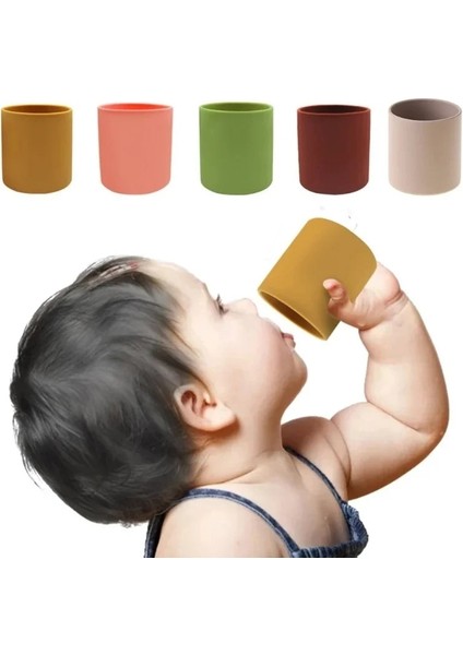 Sarı Y17 Çocuklar Silikon Su Bardakları Bebek Aperatif Fincan Taşınabilir Açık Seyahat Çocuk Bardak Çay Fincanı Drinkware Gıda Sınıfı Silikon Bpa Ücretsız (Yurt Dışından)