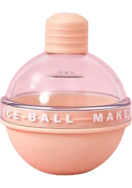 Pembe Buz Tepsisi Sızdırmaz Kolay Temizlenebilir Buz Küpü Kalıp Silika Jel Büyük Küre Buz Topu Makinesi Ev Için (Yurt Dışından)