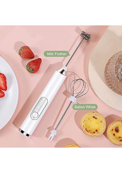 Beyaz-B USB Şarj Yumurta Çırpıcı Elektrikli Kahve Mikser Yumurta Araçları Süt Çalkalayıcı Makinesi Frother Foamer El 3 Hız Ayarlanabilir Blender (Yurt Dışından) modelleri