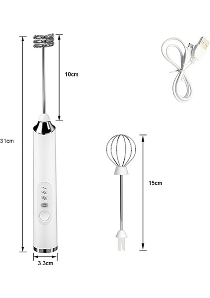 Beyaz-B USB Şarj Yumurta Çırpıcı Elektrikli Kahve Mikser Yumurta Araçları Süt Çalkalayıcı Makinesi Frother Foamer El 3 Hız Ayarlanabilir Blender (Yurt Dışından) indirimleri