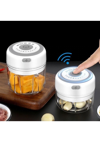 Pembe 250ML 100/250ML Elektrikli Sarımsak Presi Mini Gıda Kırıcı Sebze Kesicisi Mutfak Için Biber Et Sarımsak Kıyıcı Mutfak Alet Aracı (Yurt Dışından)