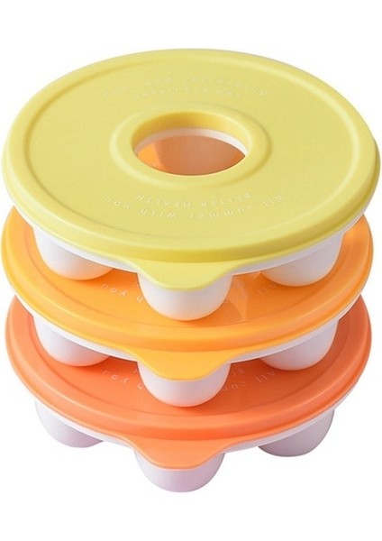 Turuncu 3 Adet 6 Izgaralar Plastik Buz Küpü Tepsi Kalıpları Çörek Şekli Buz Küpü Makinesi Meyve Popsicle Dondurma Kalıp Şarap Barı Içme R (Yurt Dışından)