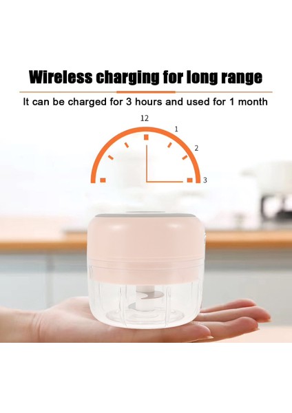 250 ml Beyaz Elektrikli Sarımsak Ezici Sebze Doğrayıcı Sıkacağı Kıyma Makinesi Mini Ezilmiş Sarımsak Ezici Makinesi USB Şarj Sarımsak Artefakt (Yurt Dışından) modelleri
