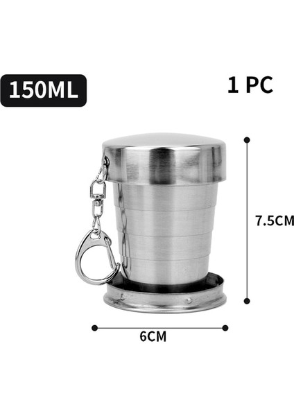 150 ml Açık Seyahat Su Bardağı Taşınabilir Bardak Yaratıcı Teleskopik Bardak 304 Paslanmaz Çelik Katlanır Bardak Seyahat Sıkıştırma Bardak Su Geçirmez (Yurt Dışından) fiyatları