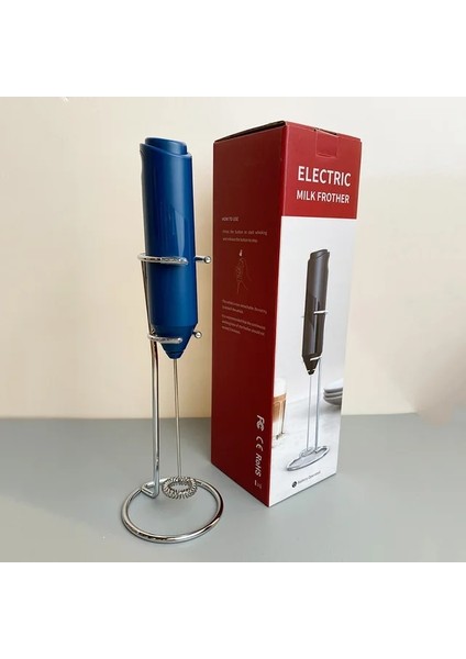 Mavi Braketli Yükseltilmiş Titanyum Motorlu Kahve Için Güçlü Süt Köpürtücü Elektrikli Çırpıcı, Süt Köpürtücü, Mini Mikser ve Kahve Blender (Yurt Dışından)