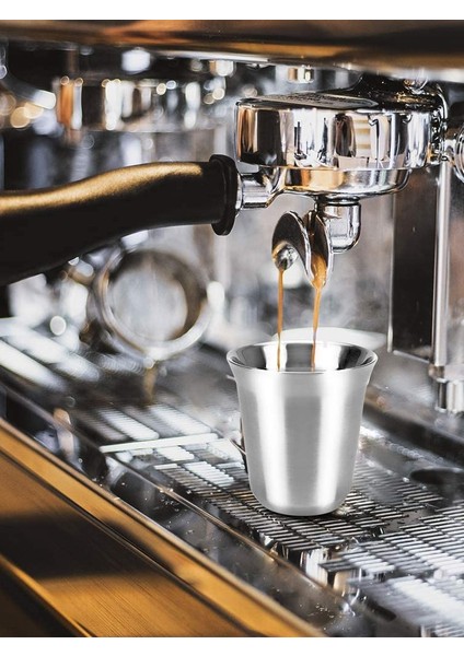 Yeşil 1 Adet 80 ml Espresso Fincan, Çift Paslanmaz Çelik Kahve Fincanları Kupalar Toz Bardak Kahve Kapsül Bardak Ev Mutfak Ofis Için (Yurt Dışından)