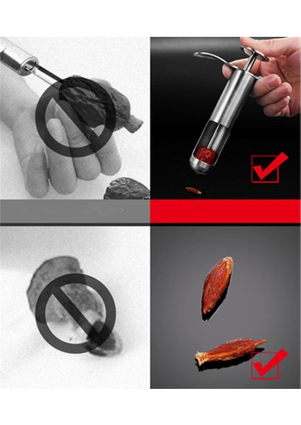 03 Şırınga Şekli Meyve Çekirdeği Sökücü Paslanmaz Çelik Kırmızı Tarihler Hünnap Pitter Kiraz Zeytin Tart Tohumu Itme Aracı Mutfak Alet (Yurt Dışından) indirimleri