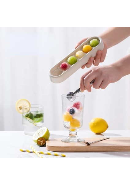 Sarı-Beyaz Kompakt Buz Küpü Tepsileri Kolay Açılan Buz Küpü Kalıbı Kokteyl Dondurucu Için Esnek Gıda Sınıfı Buz Topu Makinesi Kapaklı Buz Tepsisi (Yurt Dışından) fırsatları