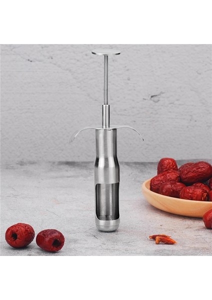 Gümüş 304 Paslanmaz Çelik Kiraz Hünnap Tart Pitter Meyve Mutfak Zeytin Çekirdek Gadget Stoner Kaldır Çukur Aracı Tohum Itin (Yurt Dışından) indirimleri