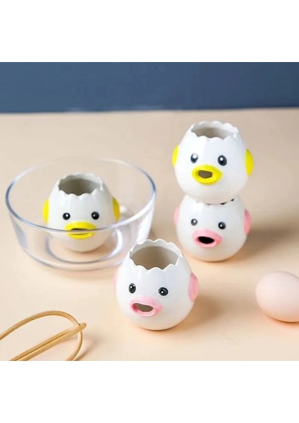 Pembe Yumurta Beyaz Ayırıcı Sevimli Karikatür Modeli Mutfak Aksesuarları Yumurta Aklarının ve Sarısının Kolay Ayırma Seramik Pişirme Mutfak Aracı (Yurt Dışından) fiyatları