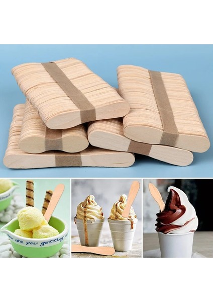 100 Adet-75 cm 50/100 Adet Dondurma Dondurma Çubuğu Ahşap Dondurma Çubukları Ev Yapımı Dondurma Kaşığı El Sanatları Çubuk Popsicle Aksesuarları (Yurt Dışından)