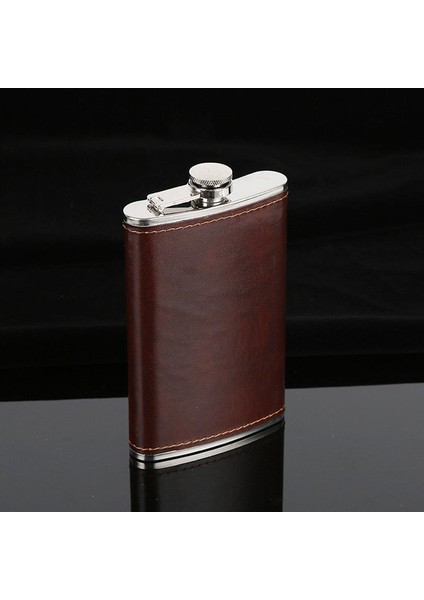 Black-9oz 7/8/9 Oz Paslanmaz Çelik Karaf Pu Deri Yüzey Cep Şişesi Taşınabilir Seyahat Küçük Mini Viski Alkol Şişesi Likör Şişesi (Yurt Dışından) modelleri