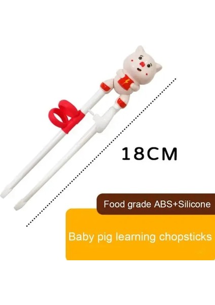 01 1 Çift Bebek Çubuklarını Öğrenme Eğitimi Karikatür Hayvan Acemi Çubuk Sofra Çocuklar Yeme Eğitimi Yardımcı Bebek Araçları (Yurt Dışından)