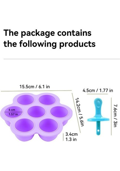 Açık Mor Worthbuy 1 Adet 7 Delik Dıy Dondurma Pops Silikon Kalıp Dondurma Topu Makinesi Popsicles Kalıpları Bebek Meyve Sallamak (Yurt Dışından)