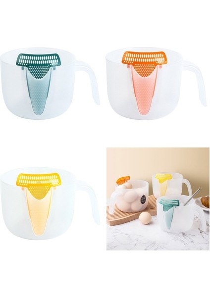 Mavi Filtre Ölçme Kabı Temizle Çırpılan Yumurta Sıvı Ölçme Kabı Ölçekli Plastik Malzeme Sıvı Ölçme Gözlükleri (Yurt Dışından)