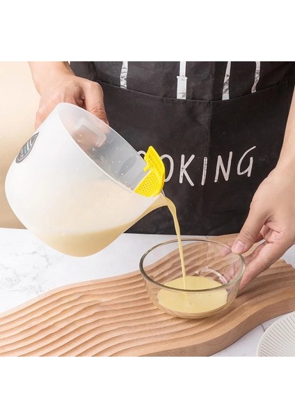 Mavi Filtre Ölçme Kabı Temizle Çırpılan Yumurta Sıvı Ölçme Kabı Ölçekli Plastik Malzeme Sıvı Ölçme Gözlükleri (Yurt Dışından)