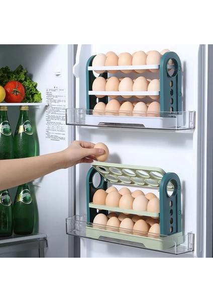 Beyaz Yumurta Saklama Kutusu 3 Katlı Çevirme Çekmecesi Yumurta Yöneticisi Büyük Kapasiteli 30 Hücreli Yumurta Rafı Buzdolabı Yan Yumurta Bölücüler Aksesuarları (Yurt Dışından) fiyatları