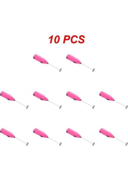6 10 Adet 5/8/10 Adet Çırpma Teli Verimli Pembe Içecek Karıştırıcı Taşınabilir Kullanışlı Elektrikli Karıştırma Çubuğu Kahve Karıştırma Süt Köpürtücü (Yurt Dışından)