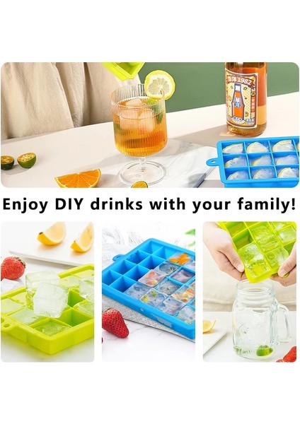 8 Izgara-Siyah Büyük Silikon Buz Küpü Kalıp Gıda Sınıfı Yeniden Kullanılabilir Dondurma Araçları Ev Dıy Buz Yapım Makinesi Küp Tepsi Buz Blokları Makinesi (Yurt Dışından) indirimleri