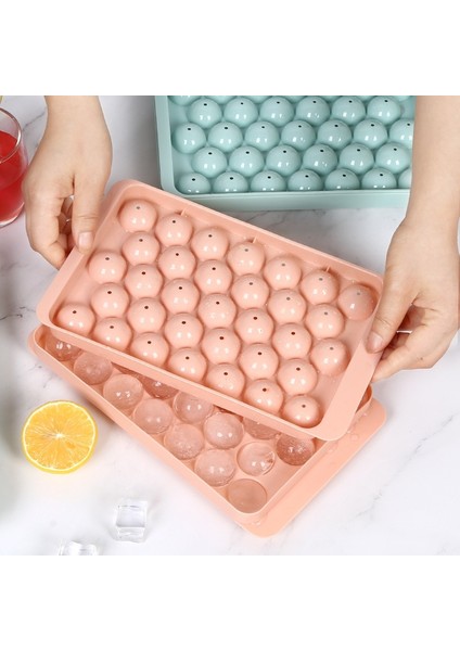 Pembe-A Buz Topu Makinesi Çıkarılabilir Kapaklı Kalıplar Plastik Kalıp Buz Küpü Tepsileri Yuvarlak Top Buz Küpü Makineleri Ev Bar Mutfak Aksesuarları (Yurt Dışından)