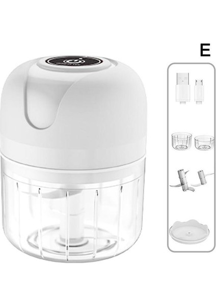 E Set 100/250 ml Mini USB Kablosuz Elektrikli Sarımsak Ezici Kıyıcı Sebze Öğütücü Gıda Mutfak Biber Araçları Kıyma Presi Et I9Z0 (Yurt Dışından)